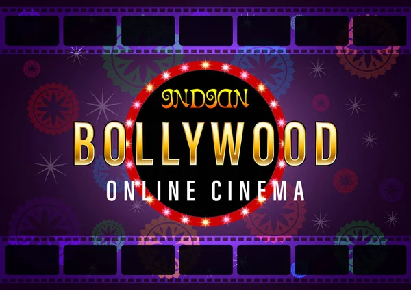 Web arka plan tasarımı için Hint Bollywood online sinema Banner