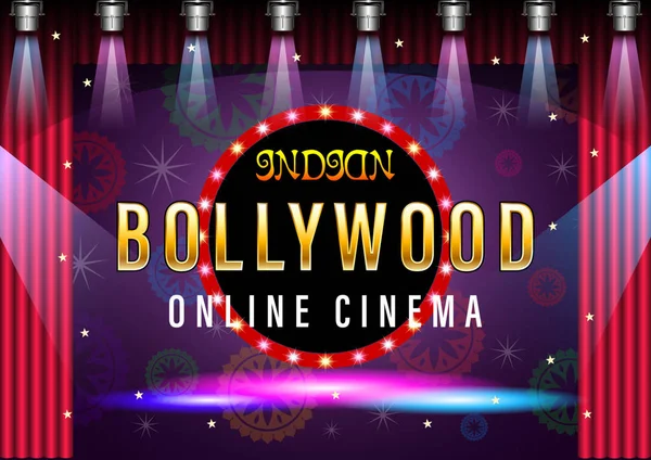 Web arka plan tasarımı için Hint Bollywood online sinema Banner
