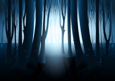 Karanlık gizemli orman