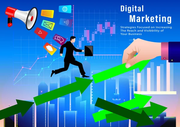 Conceito de marketing digital —  Vetores de Stock