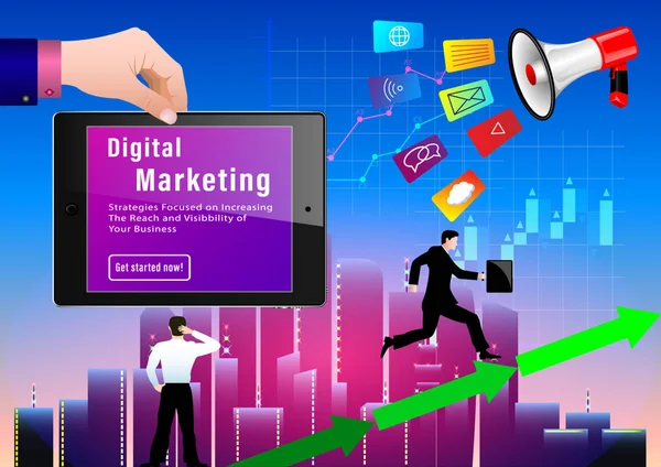 Concept de marketing numérique — Image vectorielle