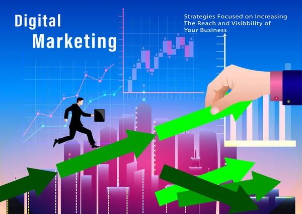 Digitales Marketingkonzept — Stockvektor
