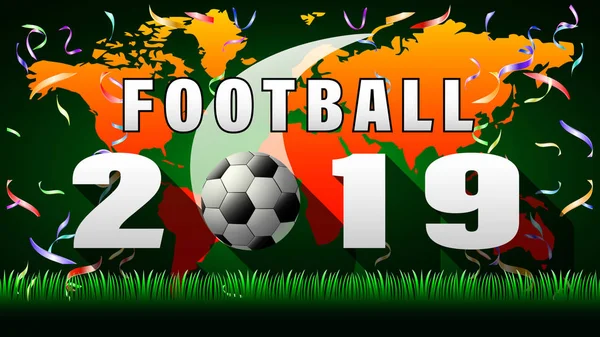 Banner de fútbol 2019 — Archivo Imágenes Vectoriales