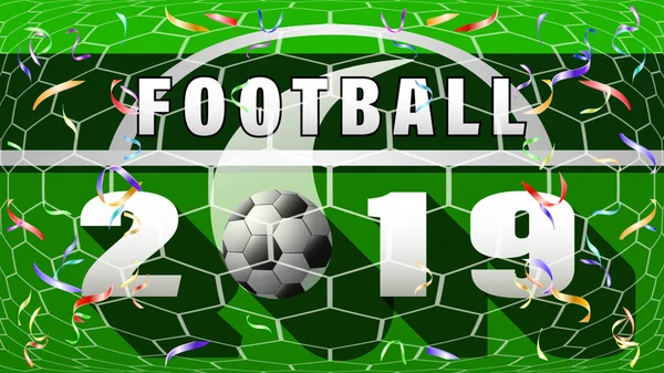 Banner de fútbol 2019 — Archivo Imágenes Vectoriales