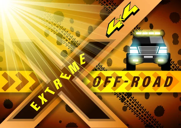 Extremes Offroad-Banner — Stockvektor