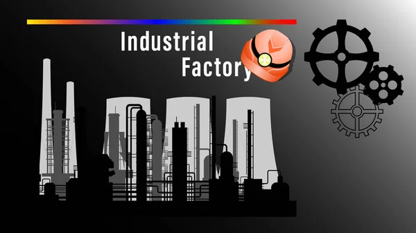 산업 공장 배너 — 스톡 벡터