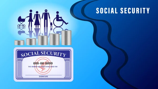 Баннер социального обеспечения — стоковый вектор