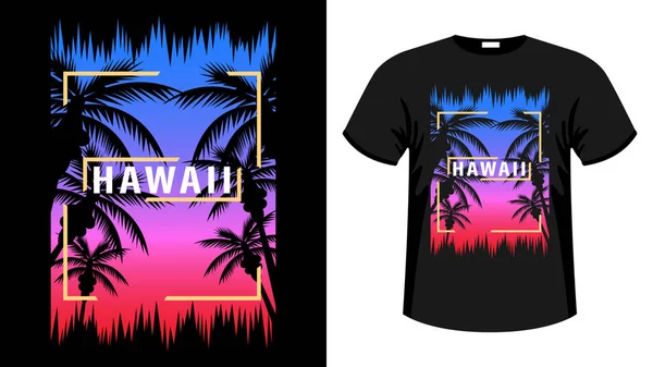 Hawaii baskı lı t-shirt.
