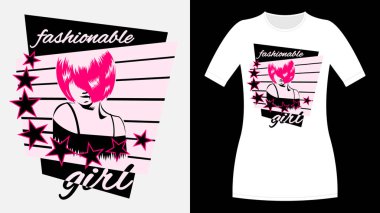 Moda Kız Baskı T-Shirt