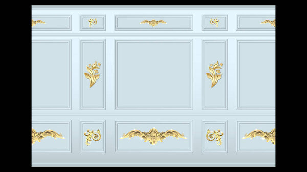 stucco gold wall panel moulding seamless