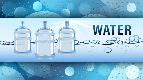 Soğutucu afiş için plastik su büyük şişe