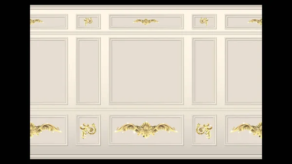 Stucco gold wall panel moulding seamless — Stock Illustration Stucco gold wall panel moulding seamless Royalty Free Stock Vectors