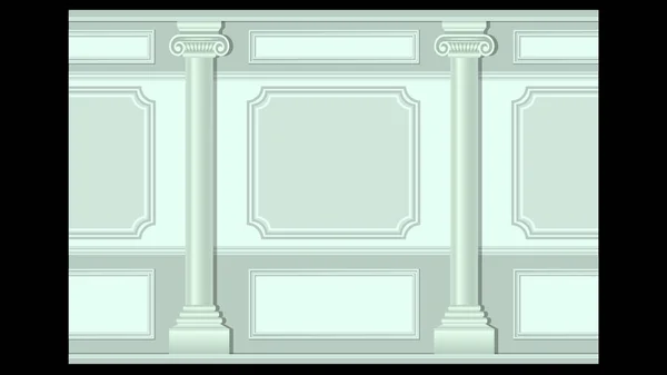 Stucco wall panel moulding with columns seamless — Stock Illustration Stucco wall panel moulding with columns seamless Stock Vector