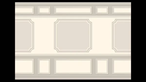 Stucco wall panel moulding seamless — Stock Illustration Stucco wall panel moulding seamless Stock Vector