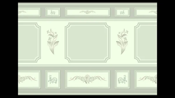 Stucco wall panel moulding seamless — Stock Illustration Stucco wall panel moulding seamless Royalty Free Stock Illustrations