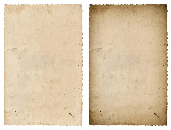 Foglio Carta Usato Cornice Foto Vintage Isolato Sfondo Bianco — Foto Stock