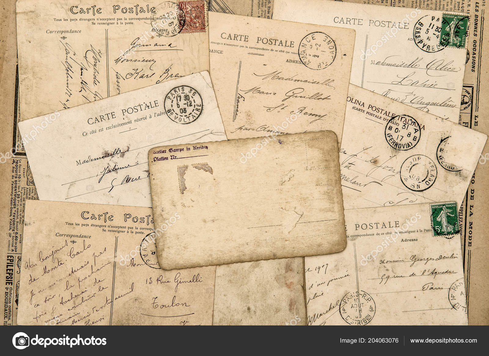 vintage postcards old handwritten letter grunge used paper