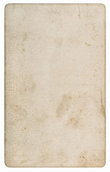 Подержанный Лист Бумаги Старый Картон Пятнами Изолированы Белом Фоне — стоковое фото