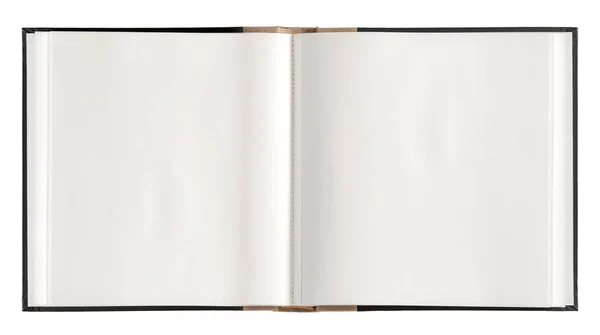 Libro Abierto Páginas Papel Aisladas Sobre Fondo Blanco — Foto de Stock