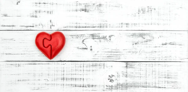 Kırmızı Kalp Sevgililer Günü Sevgi Kavramı Ahşap Arka Plan Kopya — Stok fotoğraf