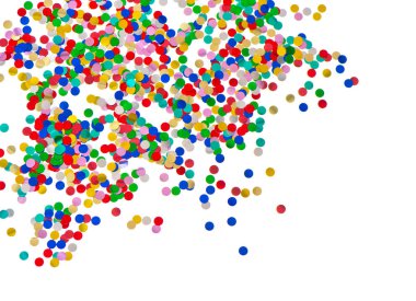 Konfeti karnaval arka plan. Kırmızı mavi yeşil beyaz sarı