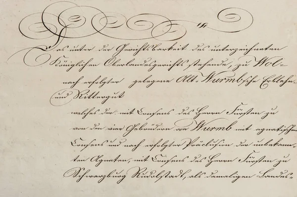 Antieke Onleesbaar Kalligrafische Handschrift Vintage Papier Achtergrond Gebruikt — Stockfoto