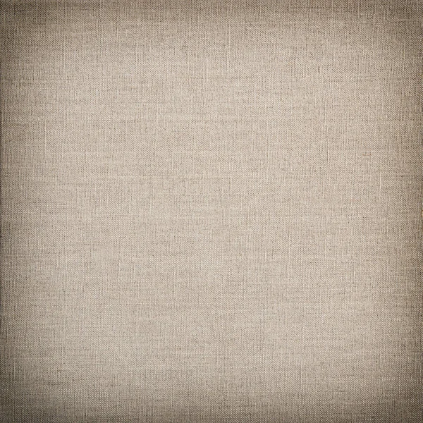 Natural Textile Texture Cotton Canvas Background Vignette — Stock Photo, Image
