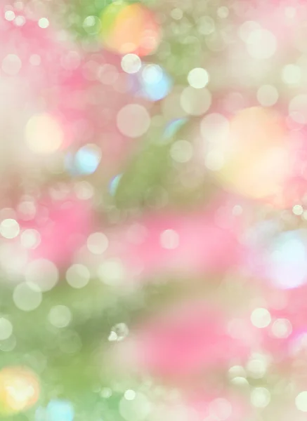 Vår Natur Bokeh Bakgrunden Rosa Grön Gul Blå — Stockfoto