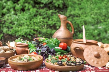 Gürcü gıda meze Sebze otlar Yemek masası