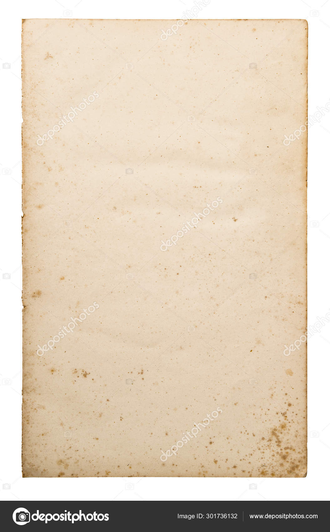 blank aged paper texture isolated on white - Stock Photo - Dissolve