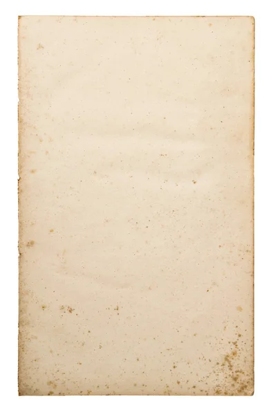 Textura de papel usada fundo Página do livro antigo isolado — Fotografia de Stock