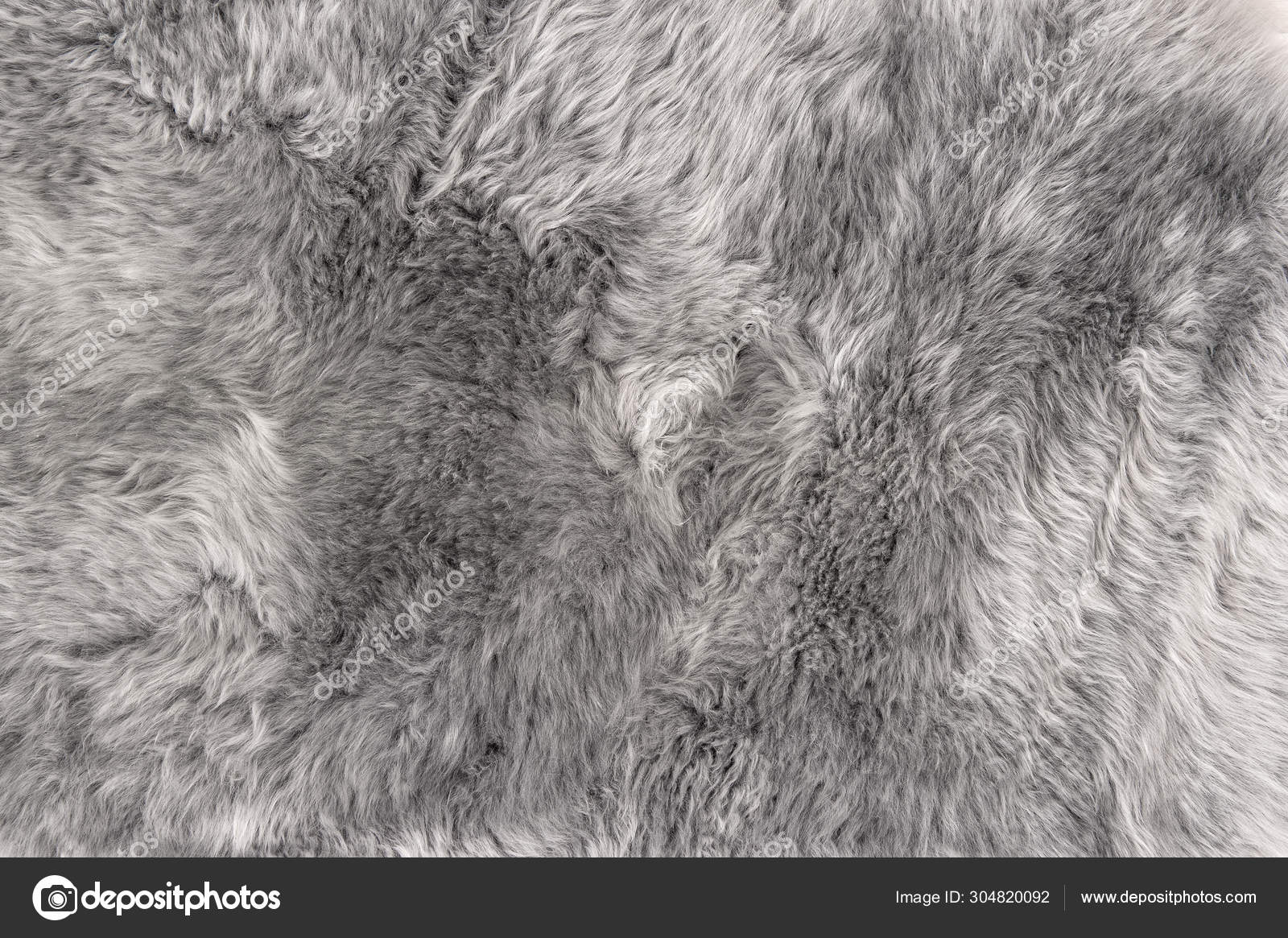 black and gray fur rug