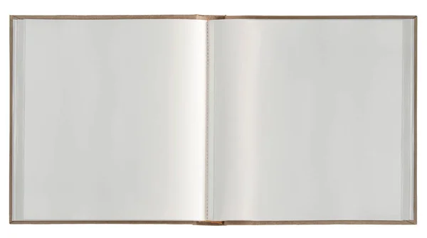 Open book white paper pages Photo album. Sketchbook — Stock Photo, Image