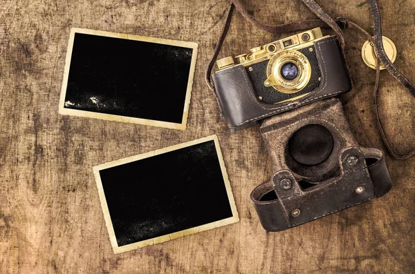 Photo frames film camera still life — Stock Photo, Image