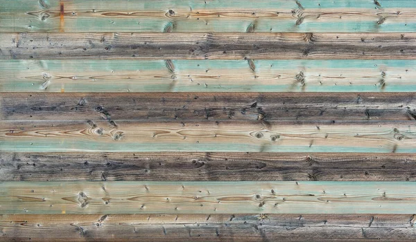 木制背景 木质部锈蚀风化表面 褐色绿松石板 — 图库照片