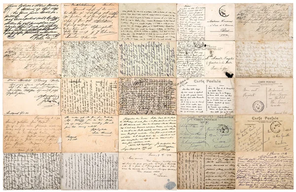 Vintage Gebruikte Papier Textuur Achtergrond Antieke Briefkaarten Oude Handgeschreven Ongedefinieerde — Stockfoto