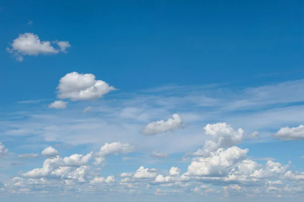 Perfect blue sky with white clouds. Nature background