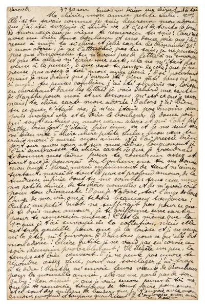 Ancienne Feuille Papier Texte Manuscrit Illisible Grungy Vintage Texture Fond — Photo