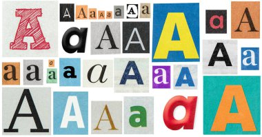 Kağıt kesiği A. Yaratıcı işçilik için eski gazete kesitleri