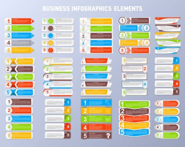 İş infographics kümesi