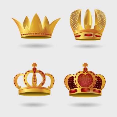 Royal kümesi degrade kafes ile altın taç