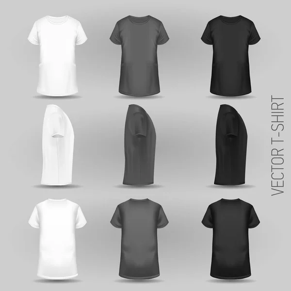 Plantilla camiseta en tres dimenciones — Vector de stock