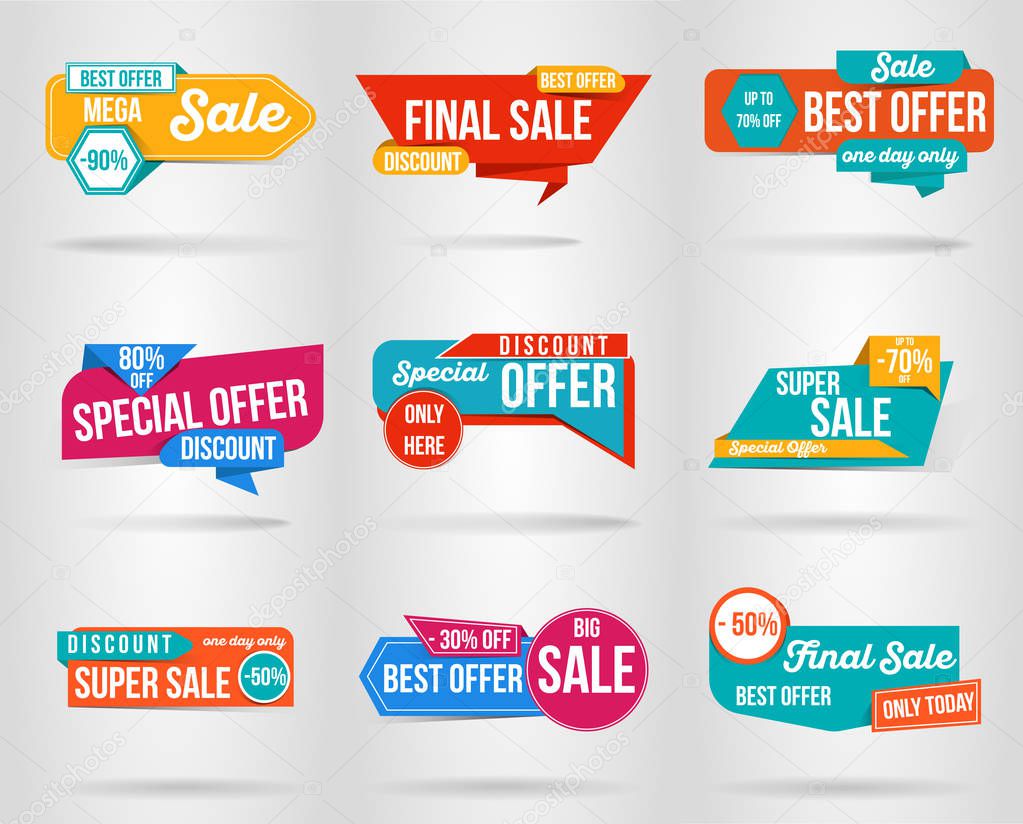 Sale banner template design. special offer, end of season , This weekend only