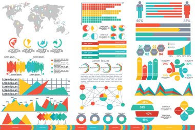 Infographic illüstrasyon vektör. Vektör iş şablonu
