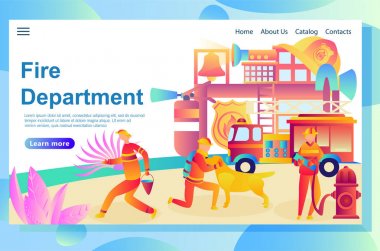 Web sayfasının İllüstrasyonu, itfaiye