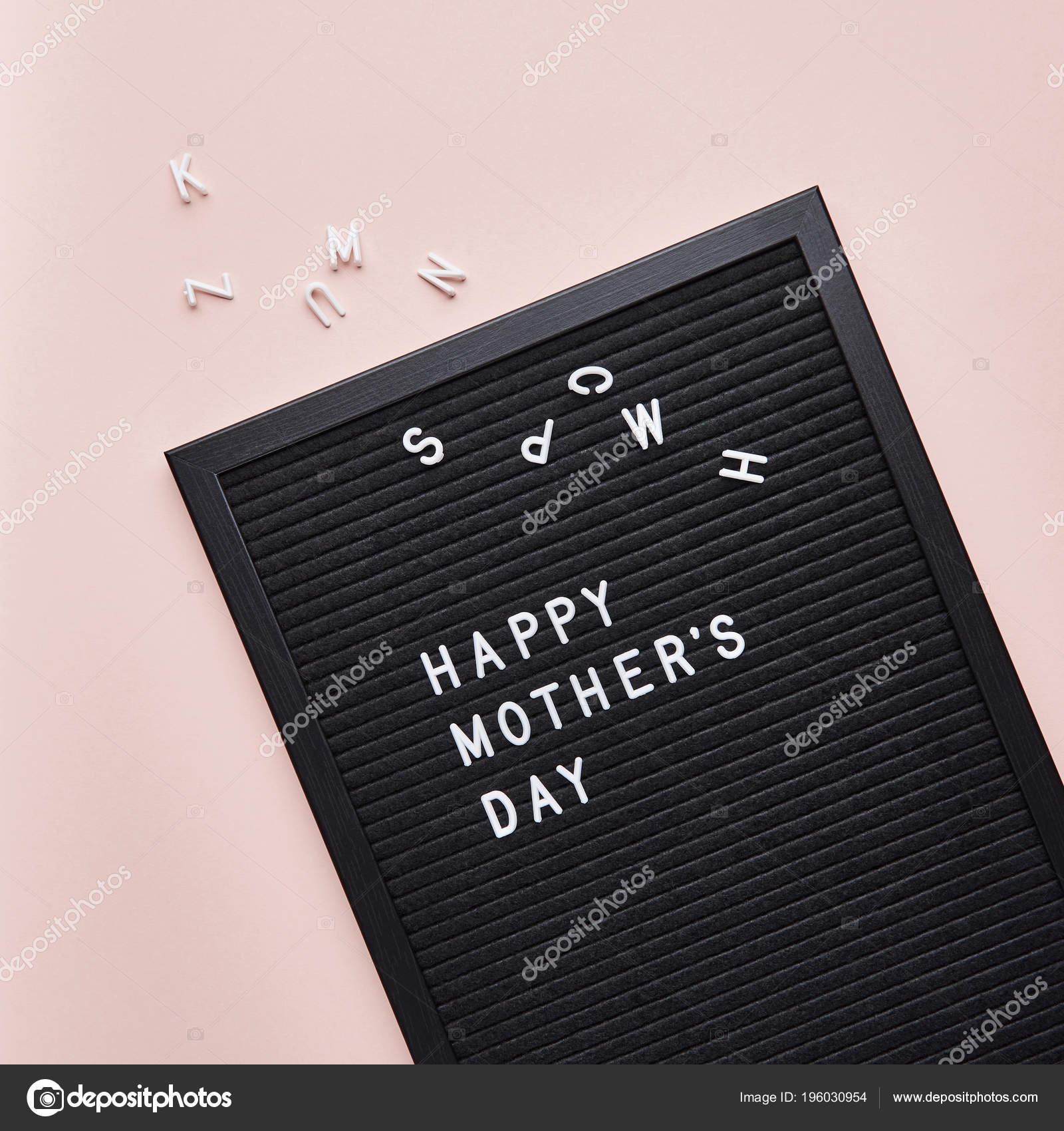 Black Letterboard White Plastic Letters Quote Happy Mother Day Pink Stock Photo C Xmarshallfilms 196030954