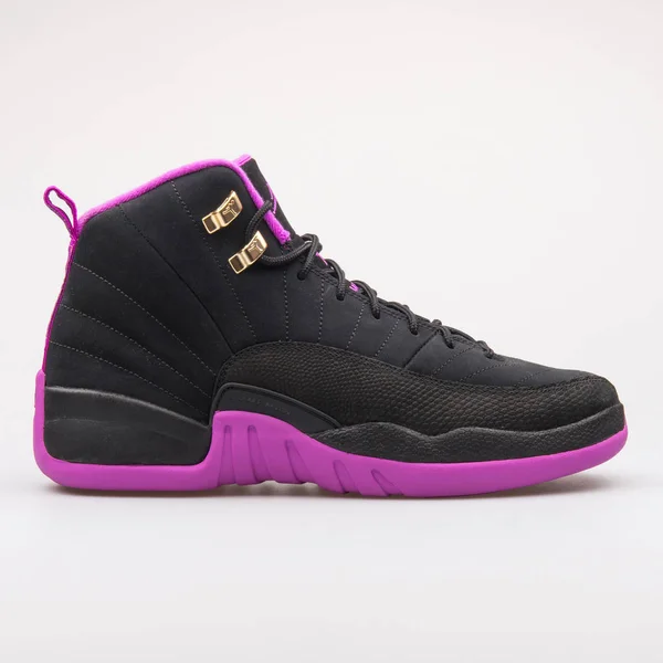 Vienna Oostenrijk Juni 2017 Nike Air Jordan Retro Zwart Violet — Stockfoto