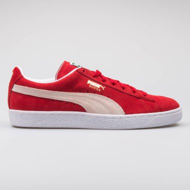 Puma Süet Klasik kırmızı spor ayakkabı