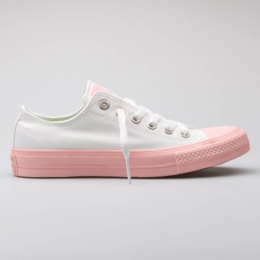 Converse Chuck Taylor All Star 2 Ox beyaz ve pembe spor ayakkabı