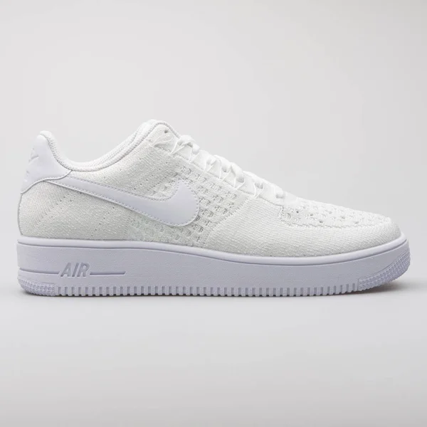 Nike Air Force Ultra Flyknit Low white sneaker — Stock Photo, Image